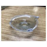 Clear with white edge, leaf shaped bow