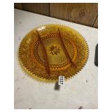 Amber divided dish platter