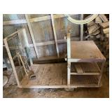 Rolling metal cart