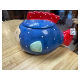 Fish ceramic cookie jar