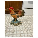 Cast iron rooster door stop