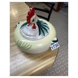 Vintage chicken/ rooster dish with lid