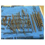 Large assortment of wood drill bits