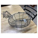 Wire metal chicken basket