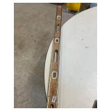 Vintage Stanley 4 foot Wood level ï¿½ bubbles good