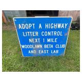 Adopt highway sign