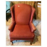 Red wingback sitting chair