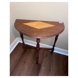 Wood half moon side table