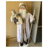 Tall, all white Santa