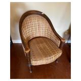 Wood gold/orange sitting chair