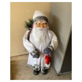 Short, all white Santa