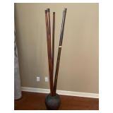 Bamboo and vase decor