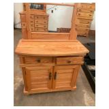 Solid dresser with mirror frame