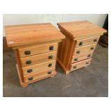 Pair solid wood night stands