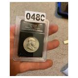 1958 Franklin silver half dollar- very good