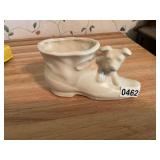 Shawnee pottery dog/ boot
