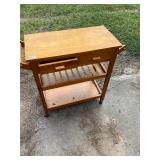 Rolling table with 2 drawers