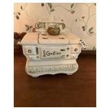 McCoy White wood stove cookie jar