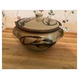 Crock style dish with lid