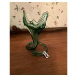 Murano style green vase