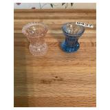 2- carnival glass toothpick holders