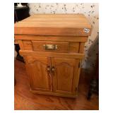 Wood rolling cabinet storage