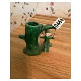 Green tree and pixie guy planter