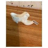 White Fenton milk glass shoe