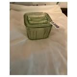 Green Uranium glass refrigerator dish