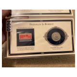Franklin 1963 Denver Mint coin and .10 stamp