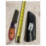 Damascus blade knife, beautiful wood handle