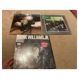 3- Hank Williams Jr records, vinyls, 78s