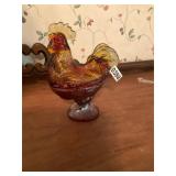 Elevated rooster candy dish