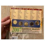 5- Statehood Quarters- 2007 - clad in 24 k gold
