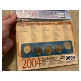 5- Statehood Quarters- 2004 - clad in 24 k gold