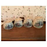 4 piece barn style canister set