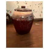 McCoy Brown drip glaze cookie jar