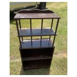 Wood tiered book shelf