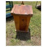 Wooden trash bin