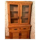Wood China hutch cabinet