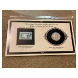 Franklin 1951 Philadelphia Mint coin and .4 stamp