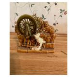 McCoy puppy/ kitten spinning wheel planter