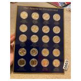 20- American President Dollar Coins