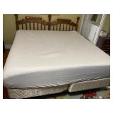 King size box spring , mattress, headboard/ frame