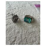 Rings marked sterling.
