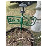 Welcome John Deere solar light sign