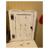 White distressed shelf box