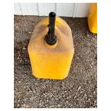 Yellow 5 gallon diesel jug