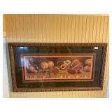 Large framed fruit picture 24 x 43