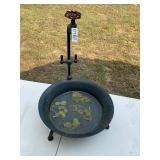 Metal water faucet flower planter